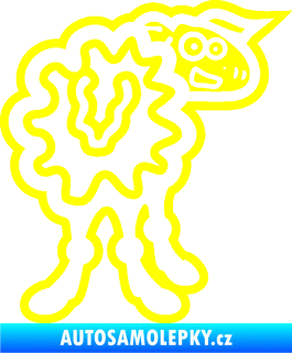 Samolepka JDM ovečka 002 pravá žlutá citron