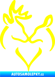 Samolepka Jelen laň láska levá žlutá citron