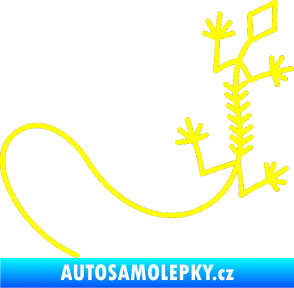 Samolepka Ještěrka 007 pravá žlutá citron