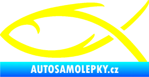 Samolepka Jesus rybička 008 žlutá citron