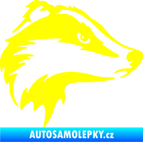 Samolepka Jezevec 002 pravá žlutá citron