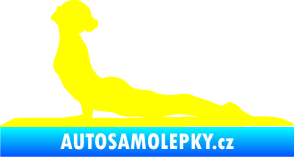 Samolepka Jóga 004 levá žlutá citron
