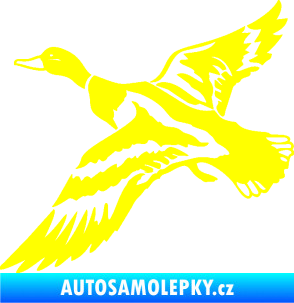 Samolepka Kachna divoká 001 levá kačer žlutá citron