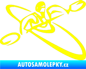 Samolepka Kajakář 001 pravá žlutá citron
