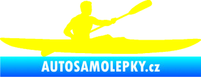 Samolepka Kajakář 003 pravá žlutá citron