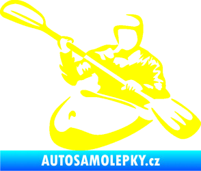 Samolepka Kajakář 004 levá žlutá citron