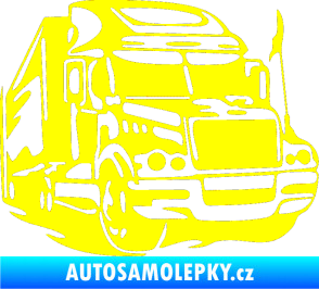 Samolepka Kamion 002 pravá nákladní auto žlutá citron
