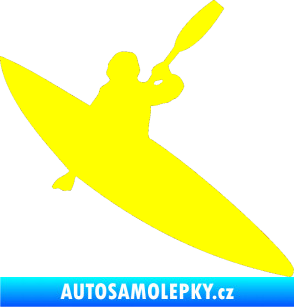 Samolepka Kanoista 001 pravá žlutá citron