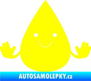 Samolepka Kapka 001 veselá žlutá citron