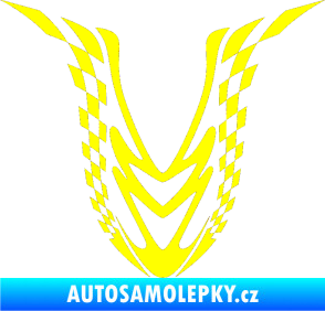 Samolepka Kapota 006 šachovnice žlutá citron