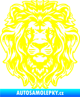Samolepka Kapota 040 lví hlava žlutá citron