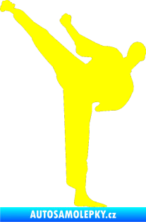 Samolepka Karate 001 levá žlutá citron