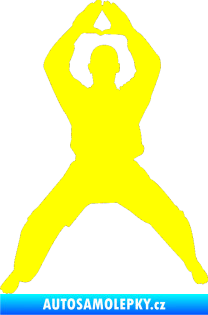 Samolepka Karate 003 levá žlutá citron