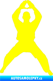 Samolepka Karate 003 pravá žlutá citron