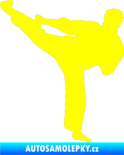 Samolepka Karate 008 levá žlutá citron