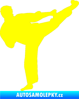 Samolepka Karate 008 pravá žlutá citron
