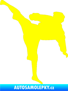 Samolepka Karate 009 levá žlutá citron