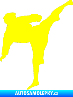 Samolepka Karate 009 pravá žlutá citron