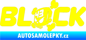 Samolepka Kenblock lebka s napisem žlutá citron