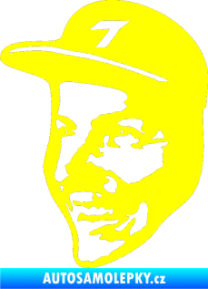 Samolepka Silueta Kimi Raikkonen levá žlutá citron