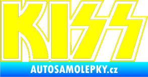 Samolepka KISS žlutá citron