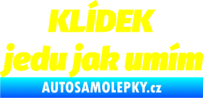 Samolepka Klídek jedu jak umím žlutá citron