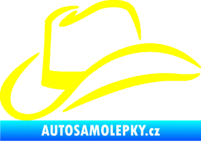 Samolepka Klobouk 002 levá žlutá citron