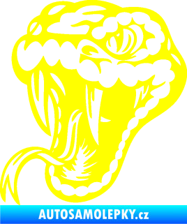 Samolepka Kobra 006 levá hlava žlutá citron