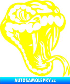 Samolepka Kobra 006 pravá hlava žlutá citron
