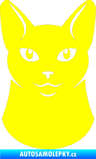 Samolepka Kočka 005 pravá žlutá citron