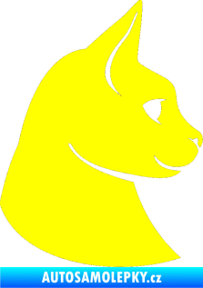 Samolepka Kočka 006 pravá žlutá citron
