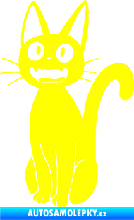 Samolepka Kočka 031 levá žlutá citron