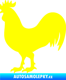 Samolepka Kohout 002 levá žlutá citron