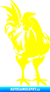 Samolepka Kohout 004 levá žlutá citron