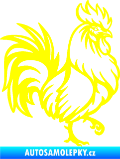Samolepka Kohout 005 pravá žlutá citron