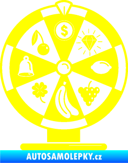 Samolepka Kolo štěstí 002 žlutá citron