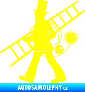 Samolepka Kominík 001 levá žlutá citron