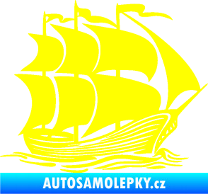 Samolepka Koráb 002 pravá žlutá citron