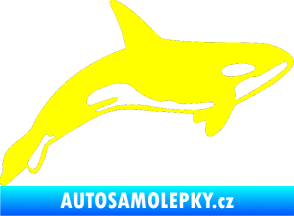 Samolepka Kosatka 001 pravá žlutá citron