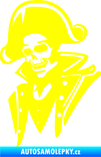 Samolepka Kostra pirát levá žlutá citron