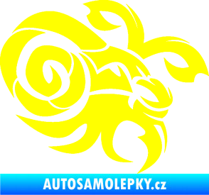 Samolepka Kozoroh 003 pravá žlutá citron