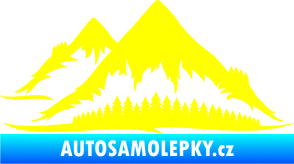 Samolepka Krajina hory 011 levá žlutá citron