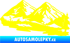 Samolepka Krajina hory 012 pravá žlutá citron