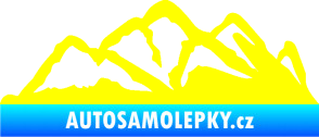 Samolepka Krajina hory 013 pravá žlutá citron