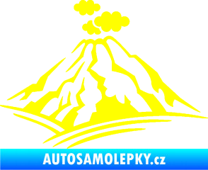 Samolepka Krajina hory 018 pravá žlutá citron