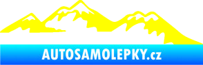 Samolepka Krajina hory 020 pravá žlutá citron