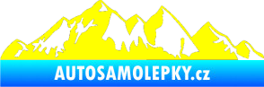 Samolepka Krajina hory 021 levá žlutá citron