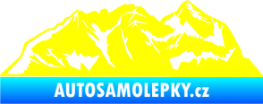 Samolepka Krajina hory 024 levá žlutá citron