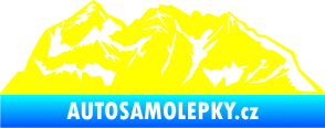 Samolepka Krajina hory 024 pravá žlutá citron