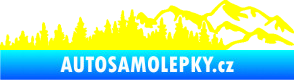 Samolepka Krajina hory 030 pravá žlutá citron